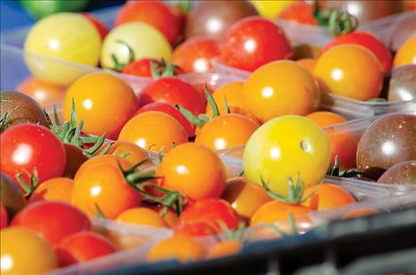 A colorful variety of locally grown tomatoes were sold at last year's Mission Falls Market. The 2019 market season opens in St. Ignatius on May 24.