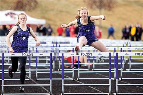 Lady Viking Kaitlin Cox and Carlee Frybeger race their way to a Dave Tripp Memorial championship.