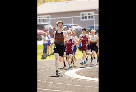 Ronan Chief James Normandeau is being chased by the pack.