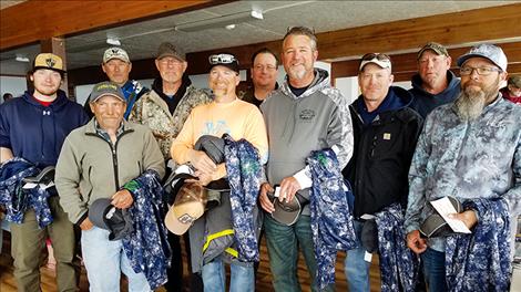 Top ten anglers left to right are Kolton Turner, Felix Gauci, Bob Turner, Mike Benson, Jason Mahlen, Ken Varga, David McDaniel, Matt Guckenberg, Jerry Benson and Scott Mahlen.