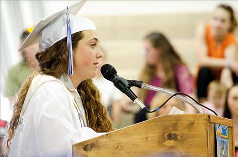 Kylee Wells gives the salutatory address.