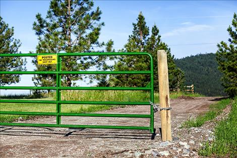 Pictured above is the gate that CSKT had installed to prevent unathorized use.