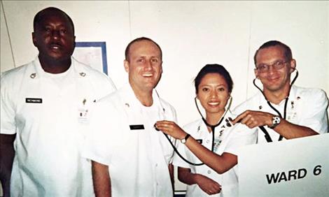 Geofrey Rohrlach in uniform (far right)
