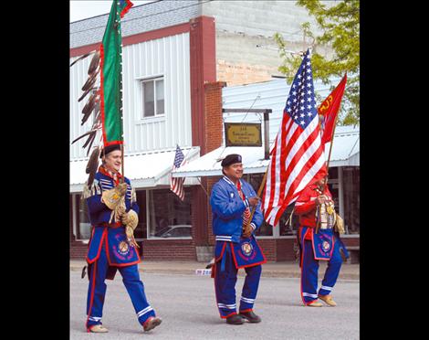 Members of the Veteran’s Warrior Society honored the fallen in Ronan’s Memorial Day Parade.