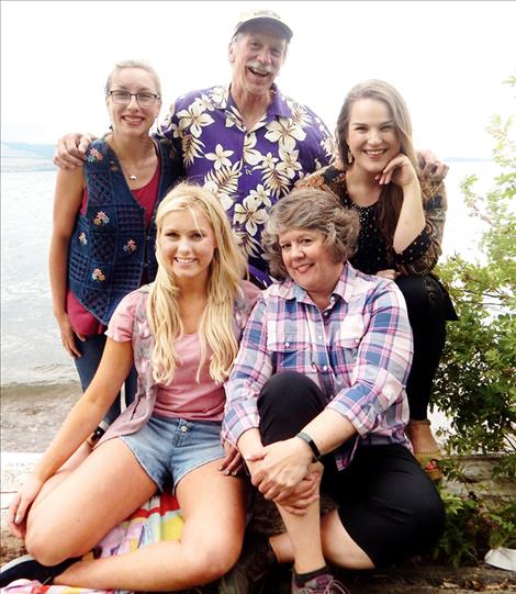 Pictured from back left are: Kaylee Shubert (as Joanie the mom), Neal Lewing (as Kenny, her outlandish uncle), Missoula’s Katie Farrell (as Cassandra, Kenny’s youthful citified wife), Veronica Marquardt (the adolescent granddaughter) and the family’s matriarch (Ruth), played by guest artist Elizabeth Alexander from Billings.