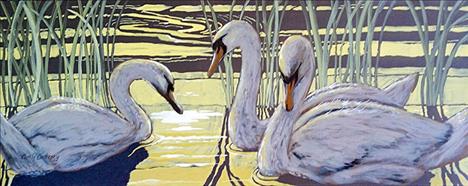 Carole Carberry watercolors currently hanging on the walls at the Sandpiper Art Gallery in Polson will be displayed at the festival.