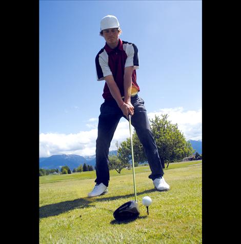 The picture of concentration, Jenson has never had a golf lesson yet may soon have the opportunity to play professional golf.