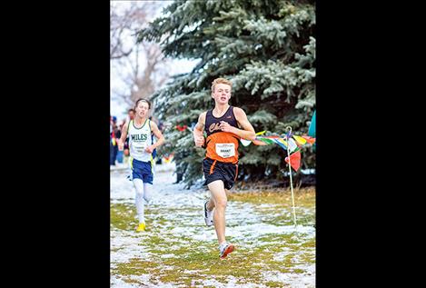 Ronan High School's Brant Heiner finished in the  top-25 with a 17:05.57 run, helping the Chiefs place sixth overall for Class A.