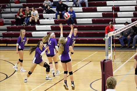 The Charlo Lady Vikings lost a hard-fought, five-set battle against the PlentyWood Lady Wildcats, ending their state run and earning them a sixth-place tournament finish.
