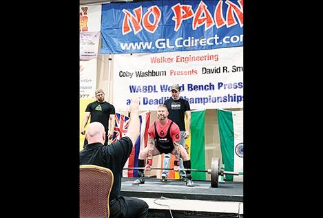 Lake County Sheriff's Deputy Scott Sciaretta competes at the World Bench Press and Deadlift Championships earlier this month in Las Vegas, Nevada.