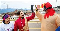 Thanksgiving race winners get turkey