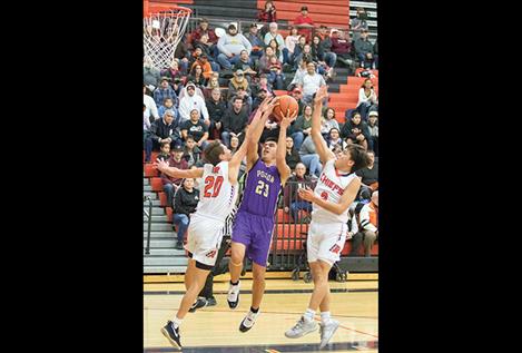 Polson Pirate Anton Lefthand holds the lane.