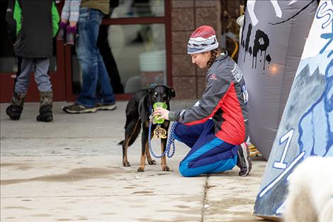 Shanna Osborn and her running partner enjoy a post-race drink.