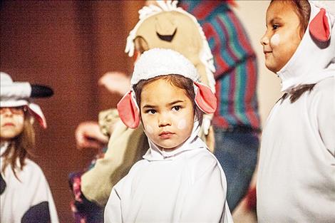 Ronan students perform a country play on Saturday at the elementary school.