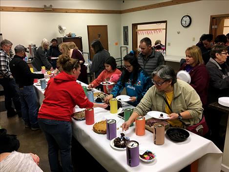 Participants enjoy chocolate treats at the Arlee Brown Building during the 16th Annual Chocolate Lover’s Festival.