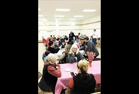 Participants enjoy chocolate treats at the Arlee Brown Building during the 16th Annual Chocolate Lover’s Festival.