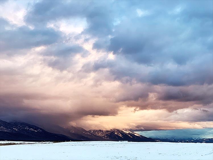 Drama: Dramatic skies have blanketed the Mission Range for most of February.