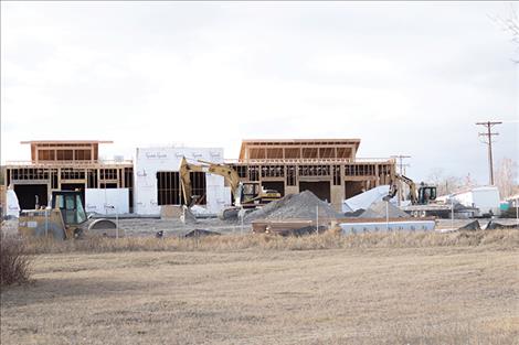 North side of the new Boys and Girls Club facility under construction in Polson