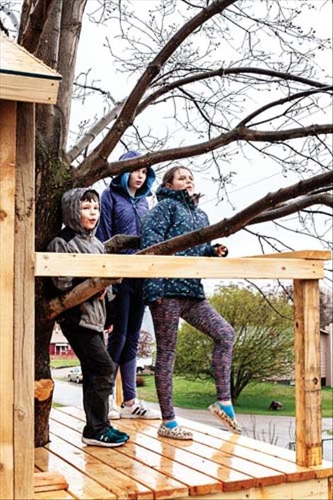 Maverick, Ryleigh and Kennedy Bell howl every evening to connect with friends they haven’t seen since school was closed due to the COVID-19 virus.  