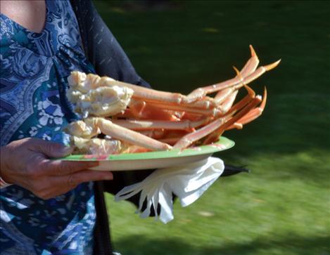 All-you-can-eat crab barely fits on the plate, and a pile of napkins are essential.