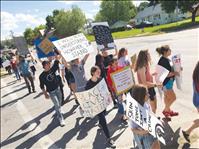 Anti-racism protest moves peacefully through Polson