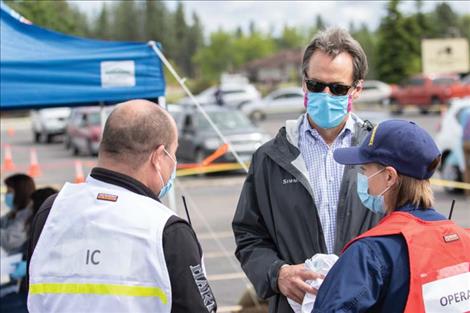 Governor Steve Bullock attends the  Pablo testing event on Thursday.