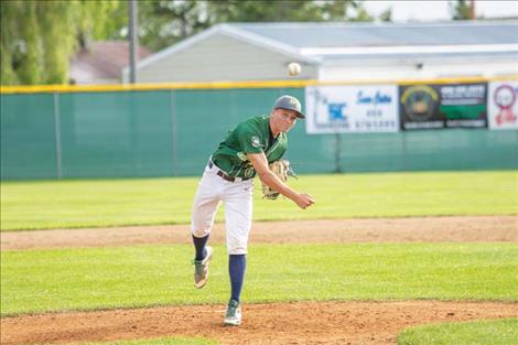 Mariner pitcher Xavier Fisher hurls a strike. 