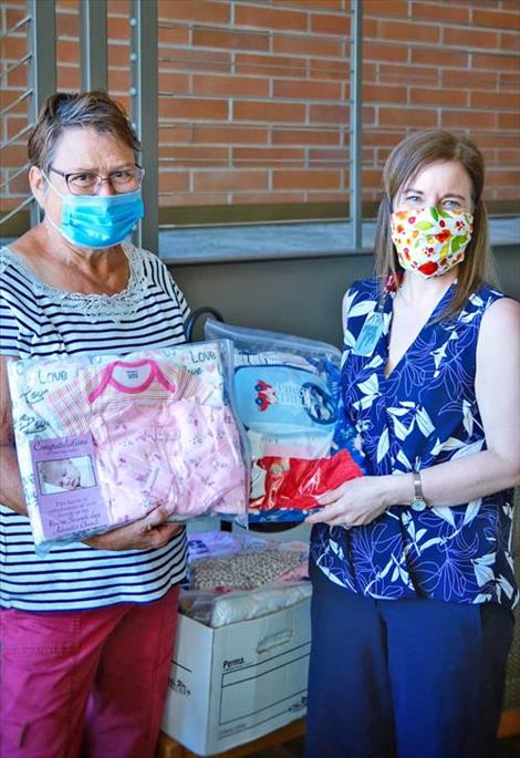 Glacier Seventh Day Adventist Church drops off layette  packages for new babies and their families at St. Luke  Community Healthcare hospital. 