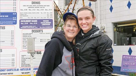 Marcia Moen and her daughter Cassidy work together at the family-owned Richwine’s  Burgerville.