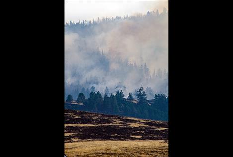 The Polson area fills with smoke due to a human-caused fire.