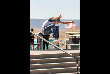 Jayson Pichler clears the rail. 