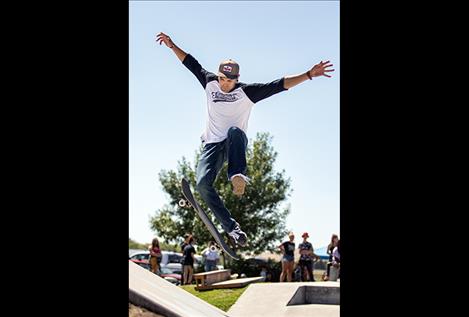 Skater Jesse Vargas catches some air.