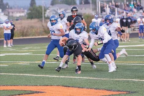 Ronan Chief running back Bruin Largent stretches across the goal line for a touchdown.