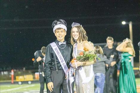 RHS Homecoming King Leonard Burke and Queen Madeline McCrea.