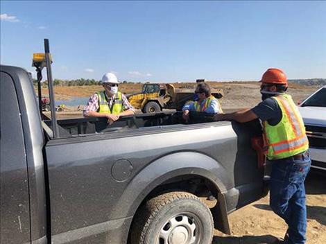 Governor Bullock visits a construction site for the Yellowstone River Bridge segment of the Billings Bypass.