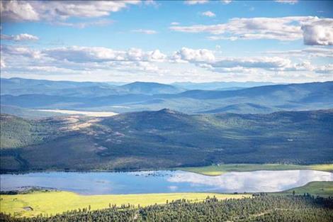 Dahl Lake with the project land in the background.