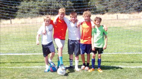 Mack Moderie, Ben Larson (FC Missoula player who traveled with the Polson players), Russell Smith, Ben River, and Emilio Hernandez attended a youth soccer camp in California last month, part of the U.S. Youth Soccer Olympic Development Program.  