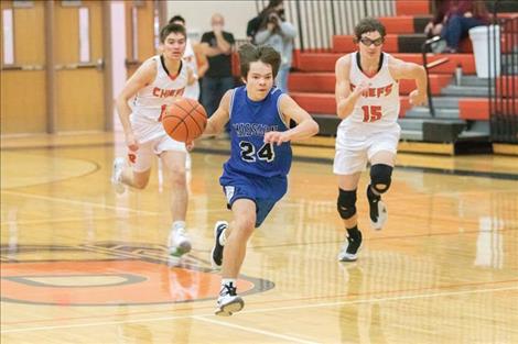 Bulldog Zoran LaFrombois races down court.