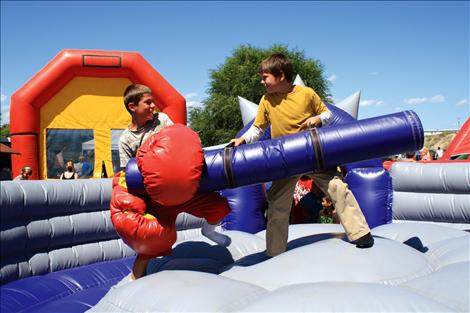 Inflatables offer family fun at Good Old Days in St. Ignatius.