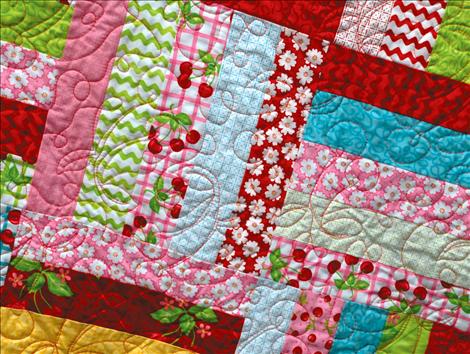 Cherry quilts are on display in stores throughout Polson, and the public is invited to vote for their favorite. 