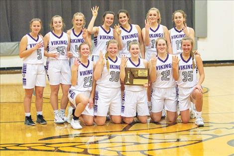 2020-21 District 14C Girls Basketball Champions - the Charlo Lady Vikings.