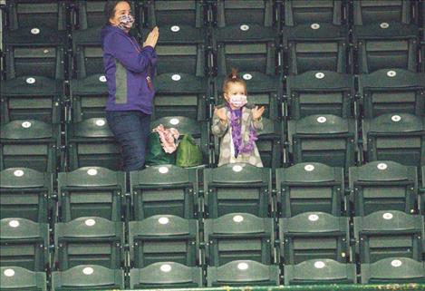 Fans participated but the numbers were minimal this year due to the pandemic.