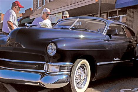 A 1948 Cadillac owned by Gary and Cathy Gatelli, Butte, drew curious spectators Saturday on Main Street.