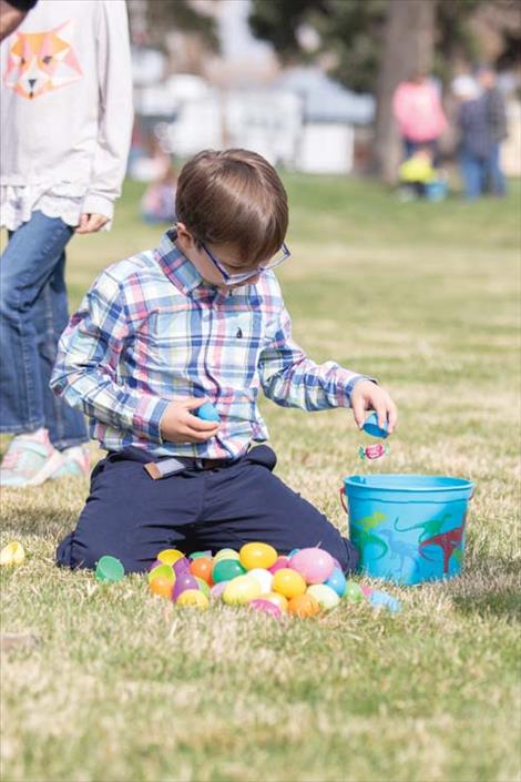 Ronan's Easter Egg Hunt hosted by Mission Mountain Enterprises. 