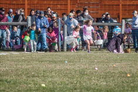 St. Ignatius Easter Egg Hunt sponsored by the St. Ignatius Chamber of Commerce.