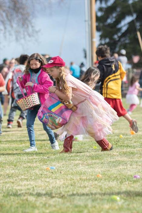 Ronan's Easter Egg Hunt hosted by Mission Mountain Enterprises. 