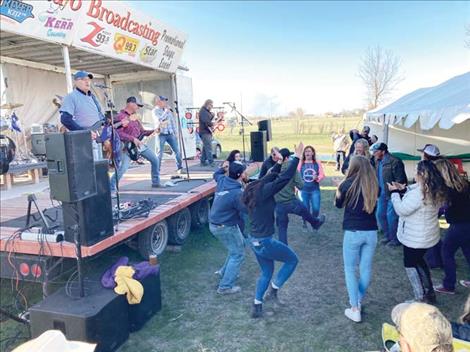 Shodown rocks a crowd of Isaiah Allik supporters during a benefit concert held at the Leon Community Center in Charlo. 