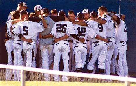 The Mission Mariners huddle one last time until next year. The Mariners ended the season in a heartbreaker loss decided by a single run. 