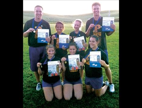 Seven seniors won All American honors, including front row, from left: Mollybeth Hendrix, Kayla Forman and Jewel Zakit-Ackermann and back row, from left: Dalton Noyes, Shaelyn Simshaw, Alicia Sicz and Jared Rubel.