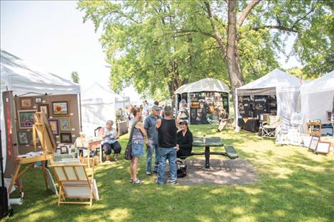Art festival-goers filled Sacajawea Park this past weekend during the Flathead Lake Festival of Art.